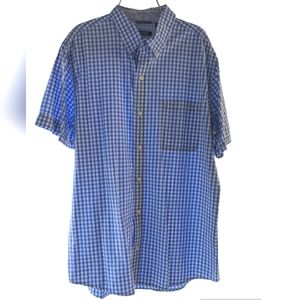 IZOD Men's Short Sleeve Button Down Shirt Size L